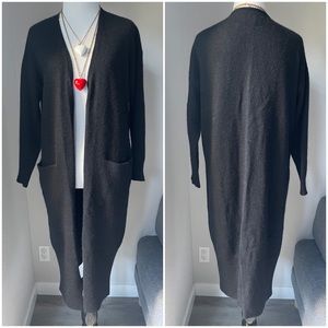 Angora Longline Sweater Cardigan